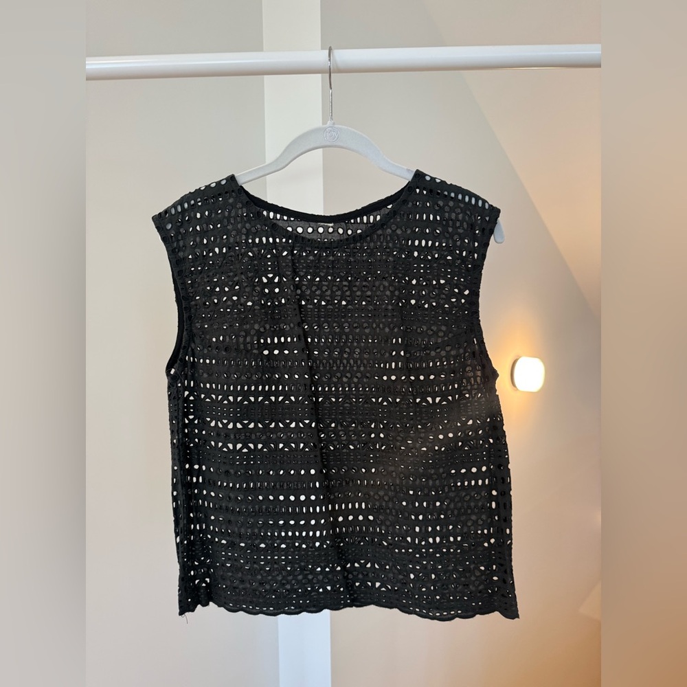 Club Monaco Black Cutout Tank Top